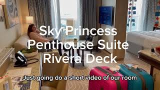 Sky Princess Penthouse Suite cabin tour 