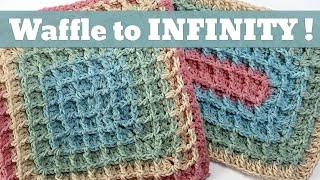 Waffle Stitch in the Round SIMPLIFIED 🤩 Square AND Rectangle 🧇 🧶
