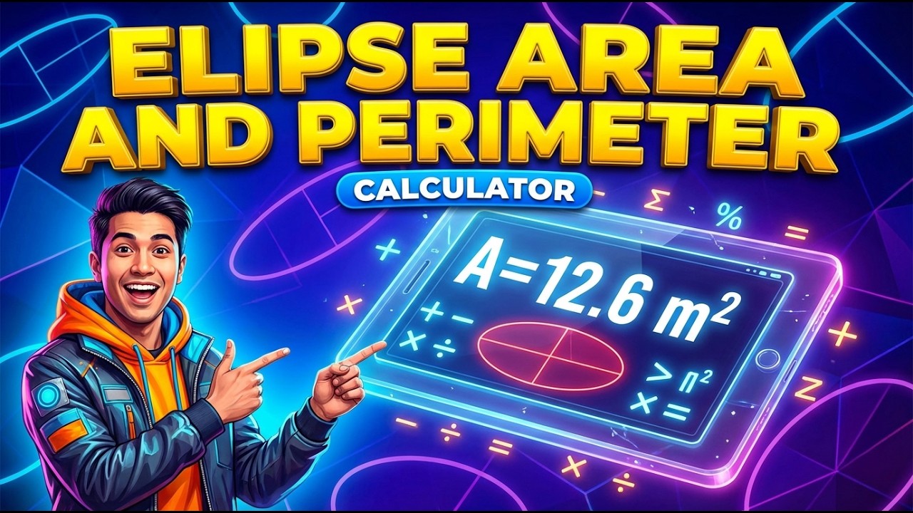Ellipse Area and Perimeter Calculator