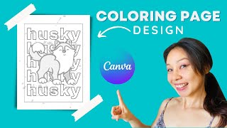 Easy Coloring Page Design | Canva Tutorial