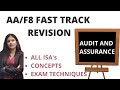 ALL AUDITING STANDARDS AUDIT AND ASSURANCE FAST TRACK REVISION AA F8 ISA S