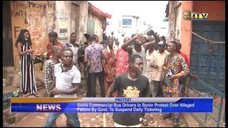 Bus drivers in Benin protest over daily ticketing