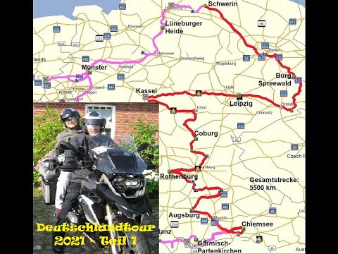 Eine Motorradtour durch Deutschland 2021 - Teil 1 Ab in den Süden (1080p)
