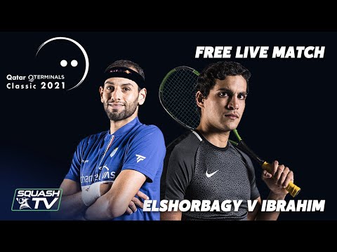 LIVE SQUASH: Mo.ElShorbagy v Ibrahim - Qatar Classic 2021 - Rd 2 - FREE MATCH