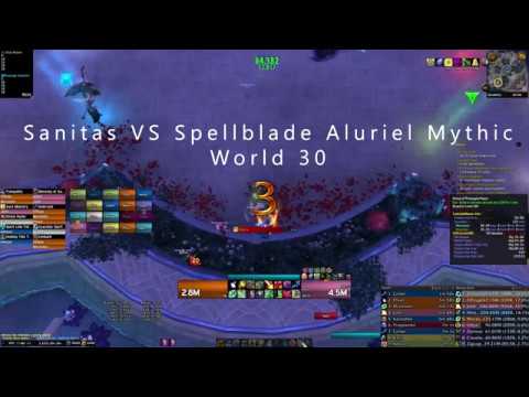 Sanitas VS Spellblade Aluriel Mythic [World 12] Resto Druid PoV