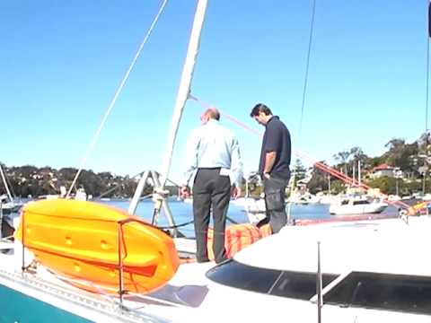 C294 56' Luxury Sailing Catamaran - Exterior from Dock