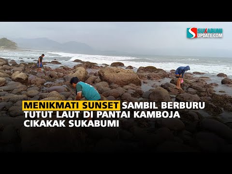 Menikmati Sunset Sambil Berburu Tutut Laut di Pantai Kamboja Cikakak Sukabumi