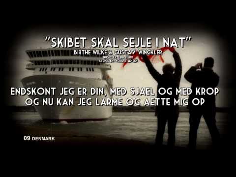 09) DENMARK "Skibet Skal Sejle I Nat" - Birthe Wilke & Gustav Winckler (Lyrics) [Eurovision 1957]