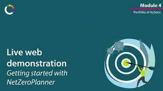 Module 4 - Live web demonstration: Getting started with NetZeroPlanner