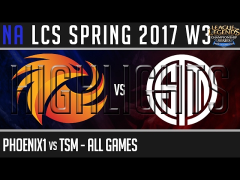 Phoenix1 vs TSM Highlights ALL GAMES - NA LCS W3D3 Spring 2017 - P1 vs TSM