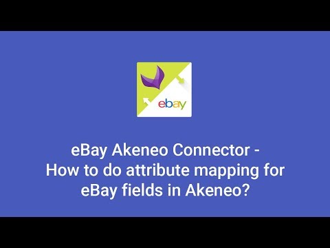 eBay Akeneo Connector - How to do attribute mapping for eBay fields in Akeneo ?