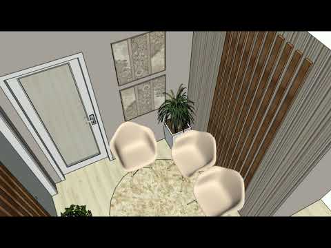 Projeto de interiores para mini salão de beleza...