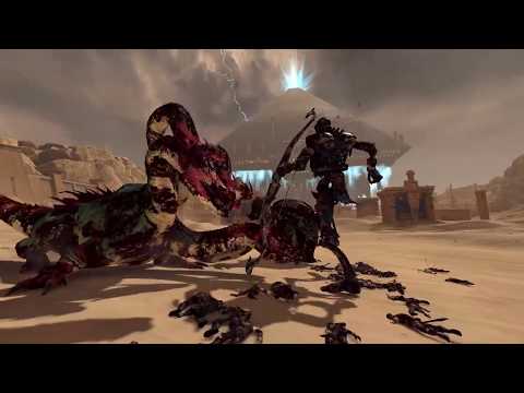 Stegadon Hydra Kharibdyss and Chill of Sontar VS Bone Giant Mammoth Abomination and Necrofex |TW:WH2