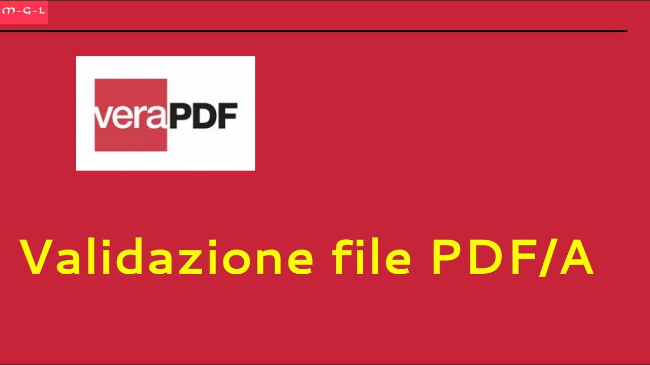Verapdf validazione file PDF/A