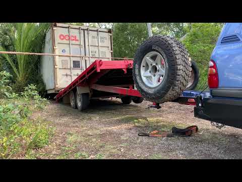 Moving a 20ft Shipping container without a crane. It was a challenge!