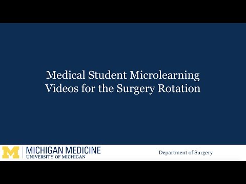Introduction: Medical Student Microlearning Videos for the Surgery Rotation