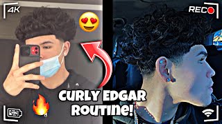 *NEW* HOW TO GET FLUFFY/CURLY EDGAR HAIR OVERNIGHT! + EDGAR ROUTINE