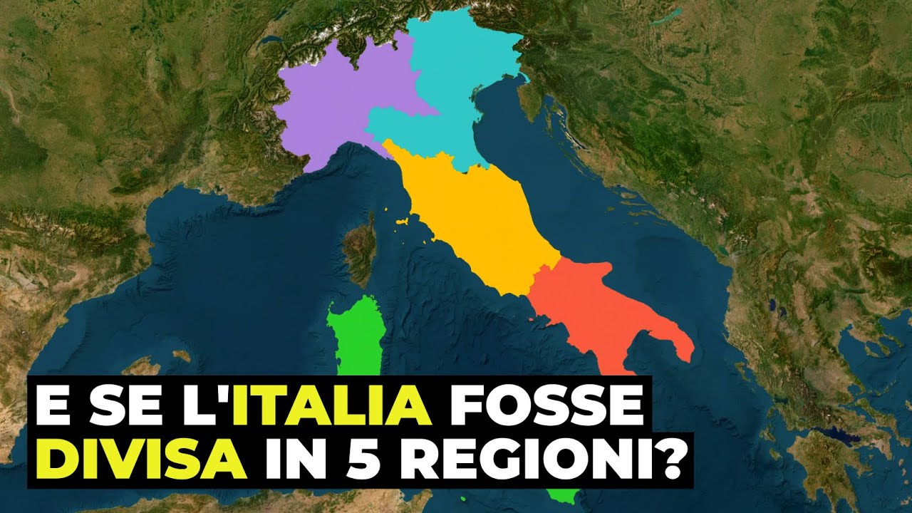 🟩⬜🟥 E se l’Italia fosse divisa in 5 SUPER-REGIONI?