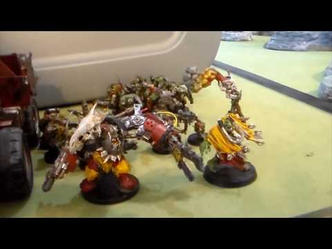 40k 8th (9th edition board length) edition battle Ultramarines  VS Orks (500 pts)