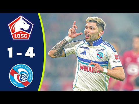 Lille vs Strasbourg 1-4 Résumé | Martial Godo Brace | Ligue 1 Highlights | Julio Enciso Goal | LOSC