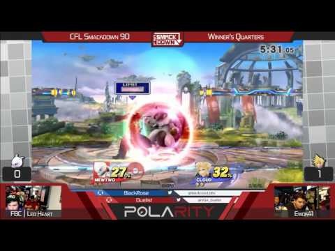 CFL Smackdown 90 WiiU - FBC LeoHeart (Mewtwo) vs Ewok41 (Cloud) - Winners Quarters