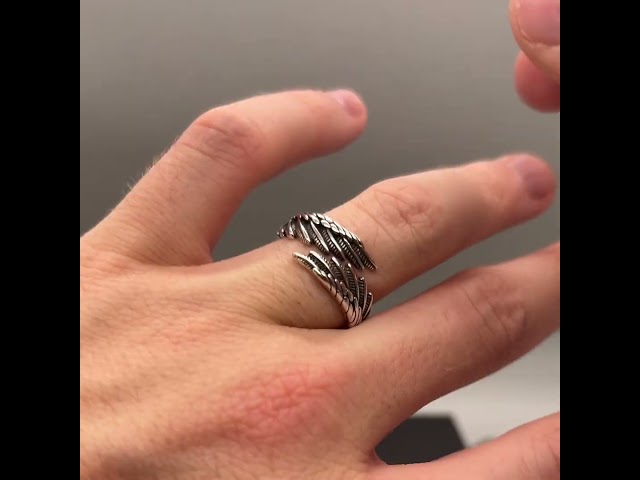 Vídeo relacionado con XJruixi Anillos de plata de ley 925 Anillo natural de mujer Retro tallado de lujo Alta joyería
