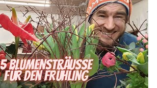 Livestream #412: 5 Blumenstrauss Ideen Frühling 2022 - DIY Inspirationen für den Frühling
