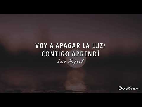 Voy a apagar la luz; Contigo aprendí
