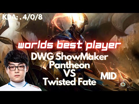 | League of Legends | Pantheon VS Twisted Fate | DWG ShowMaker best player SOLOQ - Challenger KR