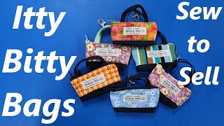 DIY Itty Bitty Bags Sew to Sell Tiny Coin Purse Key Holder  Golf Balls Jelly Roll Binding Scraps