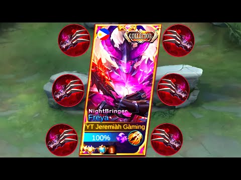 NEW COLLECTOR SKIN FREYA NIGHT BRINGER WITH HAAS CLAW BUILD😮 | FREYA BEST BUILD | MUST TRY | MLBB✓