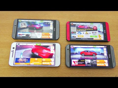 HTC 10 vs M9 vs M8 vs M7 Asphalt 8 Gaming Comparison! (4K)