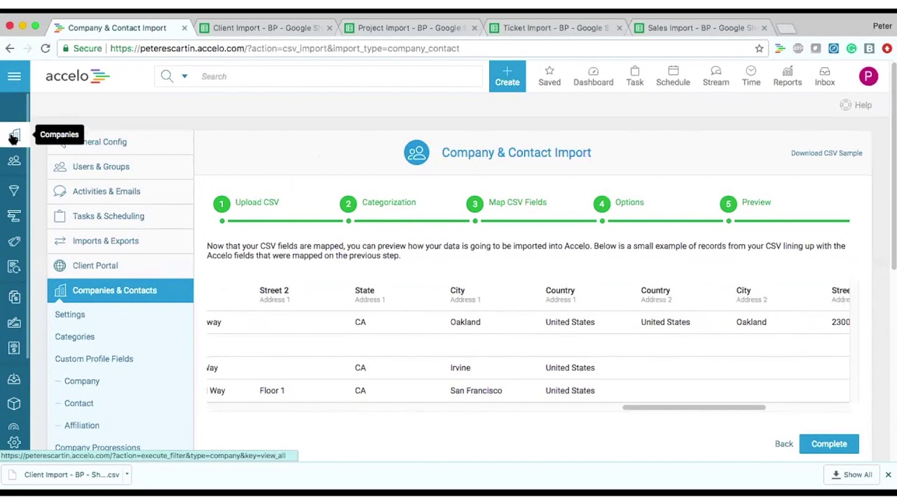 Importing Data Into Accelo