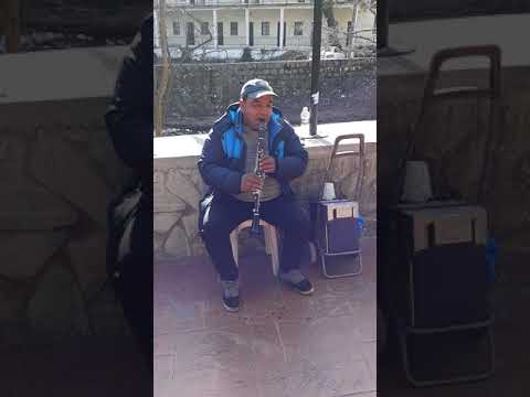 Gypsy street musician in Loutraki Greece. #1