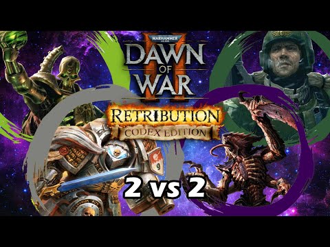 Dawn of War 2 Codex Mod: 2 vs 2 Grey Knights and Necrons vs Tyranids and Imperial Guard