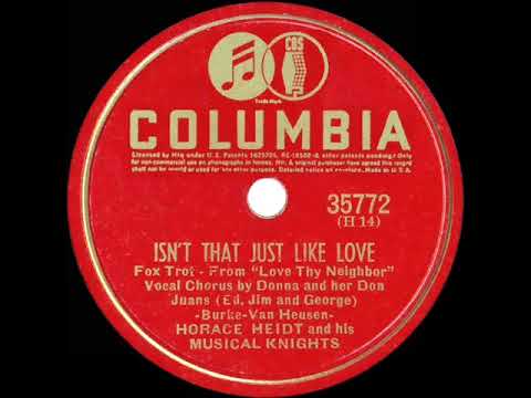 1940 Horace Heidt - Isn’t That Just Like Love (Donna & her Don Juans, vocal)