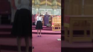 Alasia Ashley Sings" His eye is on the Sparrow "