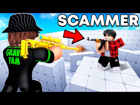 Hunting TOXIC SCAMMER Until He RAGEQUITS..(Roblox Rivals)