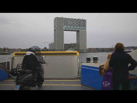 Netherlands, Amsterdam, ferry ride from Distelweg to Pontsteiger