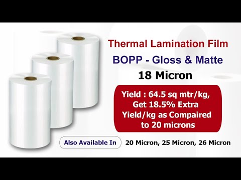 Thermal matt lamination film