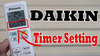 Daikin AC Remote Control Timer Setting