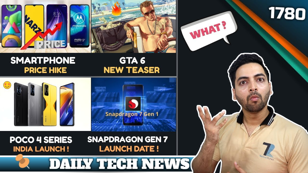 Smartphone India Price Hike🫤,POCO F4 Series India Launch ,GTA 6 Teaser,Mix Fold 2,Snapdragon 7 Gen 1