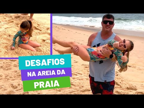 DESAFIO NA PRAIA | BRINCADEIRAS DA INFÂNCIA COM MEU PAI
