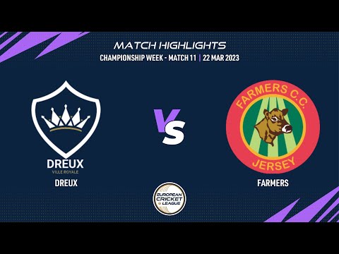 Championship Week, Match 11 - DRX vs FAR | Highlights | European Cricket League 2023 | ECL23.095