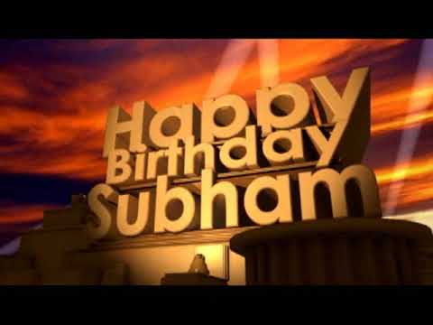 Happy Birthday Subham