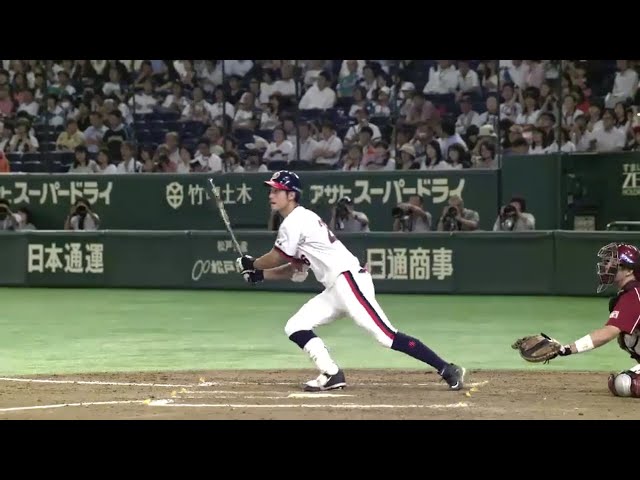 【8回裏】ファイターズ・淺間 うまくレフトへ運ぶタイムリーで追加点!! 2016/9/1 F-E