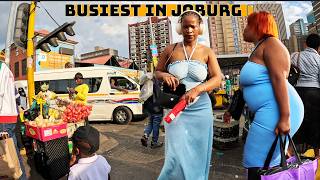 Johannesburg CBD Walk 🇿🇦 | Inside MTN Taxi Rank Area (Busy Streets)