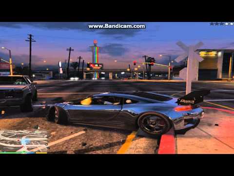 GTA5 2015 Уход от полиции не жалея тачки)))