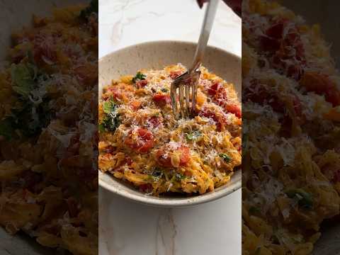 baked feta spaghetti squash pasta