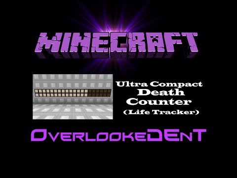 Ultra Compact Death Counter (Horizontal) - Minecraft Xbox 360/PS3 - [Tutorial]